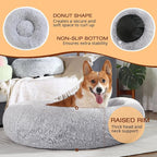JOLLYVOGUE Dog Bed, Calming Anti-Anxiety Large Dog Bed, Fluffy Donut Cushion for Medium and Large Pets (27"/30"/36")