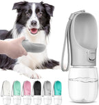 Portable Travel Dog Water Bottle with Bowl, Leak Proof, Convenient for Walking, Hiking and Camping (Gray, 12oz)