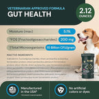 VetriScience Veterinary Strength Gut Health Powder - Gut Health Supplement for Pets - Immunity Support - Pet-Friendly Probiotic Powder - Tasteless & Odorless - 60 Servings