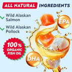 STRELLALAB Fish Oil for Dogs & Cats - Natural Omega-3 - Skin & Coat Support - Liquid Food Supplement for Pets - Natural EPA + DHA Fatty Acids for Joint Function, Immune & Heart Health 16oz - Pollock