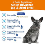 Zesty Paws Mobility Bites Joint Supplement for Dogs - Soft Chews with Glucosamine for Dogs, Chondroitin, & MSM + Vitamins C and E - Adv Chicken - 60 Count