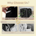 Cat Carrier Dog Carriers for Small Medium Dogs Large Cat Carrier Soft Sided Cat Carriers, Pet Travel Carrier Collapsible Cat Bag 0-25 Lbs, Puppy Kitten Carrier (Black)