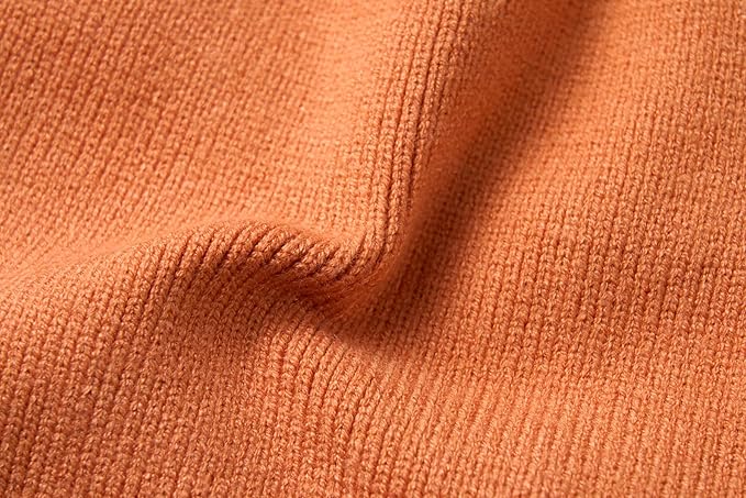 Lanyarco Orange Knitted Thanksgiving Fall Dog Sweater Dress, Dog Sweaters for Small Dogs Girl, Maltese Cat Apparel, Small (S)