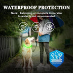 Led Light Up Dog Collar Rechargeable Waterproof, Glow in Dark Dog Collar, TPU Cuttable Lighted Dog Collars for Night Walking Charging USB, Safety for Small Medium Large Dogs Green
