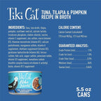 Tiki Cat Aloha Friends, Tuna, Tilapia & Pumpkin, Grain-Free & High Moisture, Wet Cat Food for All Life Stages 5.5 oz. Cans (Pack of 8)
