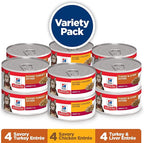 Hill's Science Diet Adult 1-6, Adult 1-6 Premium Nutrition, Wet Cat Food, Variety Pack: Turkey; Chicken; Turkey & Liver Minced, 5 oz Can Variety Pack, Case of 12