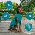 2 Pack Dog Shirts, Quick Dry Lightweight Dog T-Shirts Sleeveless Vest, Breathable Pet Clothes Tank Top for Large Medium Dogs, Mint Blue+Orange Yellow (M)