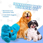 Yeti Puff and Play Dog Toy, Dog Chew Holder, Fun Stimulating Chew Toy for Teething, Behavior Training for Light to Moderate Chewers (Blue - Yeti)