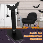 ROYALAY Gothic Cat Scratching Post with 2 Spiders Dangling Toys, Halloween Kitten Furniture for Cats Stuff, Black Halloween Cat Scratcher, Demon Styled Cat Tree for Halloween Decor