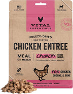 Vital Essentials Freeze-Dried Raw Chicken Meal or Mixer Dog Food Crunchy Mini Nibs, 5.5 oz