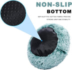 Cat Bed Round Hooded Plush Fluffy Cat Bed Cat Cave Bed for Indoor Cats & Dogs Burrow Cat Donut Small Dog Bed Calming Pet Beds Fuzzy Coverd Cat Nest Puppy Bed Tent Machine Washable