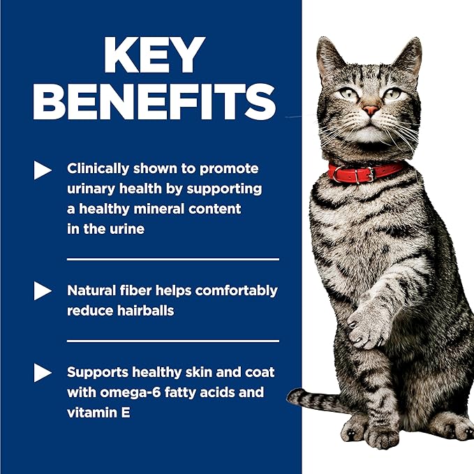 Hill's Science Diet Urinary Hairball Control Adult 1-6 Wet Cat Food, Salmon & Vegetables Stew, 2.9 oz Cans, Case of 24