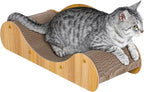 Cat Scratcher Cardboard, Scratching Pad House Bed Furniture Protector, Infinity Shape, Curved (Wood, Round Sofa)