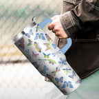 40 Oz Butterfly Tumbler with Handle and Straw, Double Wall Stainless Steel Cup, Butterfly Tumbler with Lid and Straw, 40 Oz Water Bottle and Mugs for Women Gifts