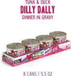 B.F.F. OMG - Best Feline Friend Oh My Gravy!, Tuna & Duck Dilly Dally with Tuna & Duck, 5.5oz Can (Pack of 8)