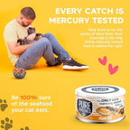 Minced Tuna and Chicken Wet Canned Cat Food, 100% Mercury-Tested, Moist Can Fish for Cats, Grain-Free, Protein, Non-GMO, 3oz, Pack of 12