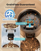 Automatic Cat Feeder for 3 Cats, 6L/25 Cups Smart WiFi Pet Feeder, Strong Anti-Jam System, Dual-Effect Desiccant Cat Food Dispenser, with 10S Voice Recorder for Cats and Small Dog(Black)