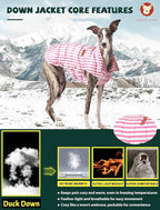 SPACE LION Puffer Jacket, Down Winter Coat, Waterproof, Windproof, Lightweight Jacket, Adjustable Fit for Small Dogs(Pink,S)