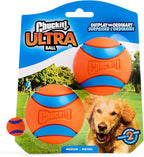 Chuckit! Ultra Ball Dog Toy - Medium Bouncy Fetch Balls for Dogs 20-60 lbs - Made from Durable Rubber - Floating Water Pet Toys - Size Medium - 2.5-inch Diameter - Pack of 12