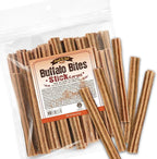 Gootoe Buffalo Dog Treats, Buffalo Bites Stick (Large) 8oz - Natural Low-Fat Chews for Training & Rewards, Limited Ingredient, Perfect for Medium Dogs, Resealable Bag