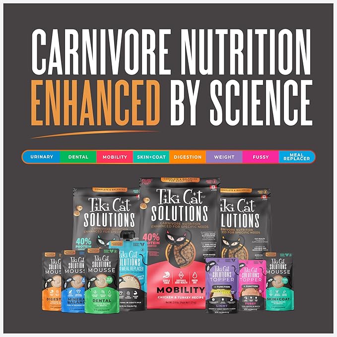 Tiki Cat Solutions Liquid Meal Replacer Wet Cat Food, Tuna in Goat's Milk, 6 oz. Spout Pouch (6 Count)