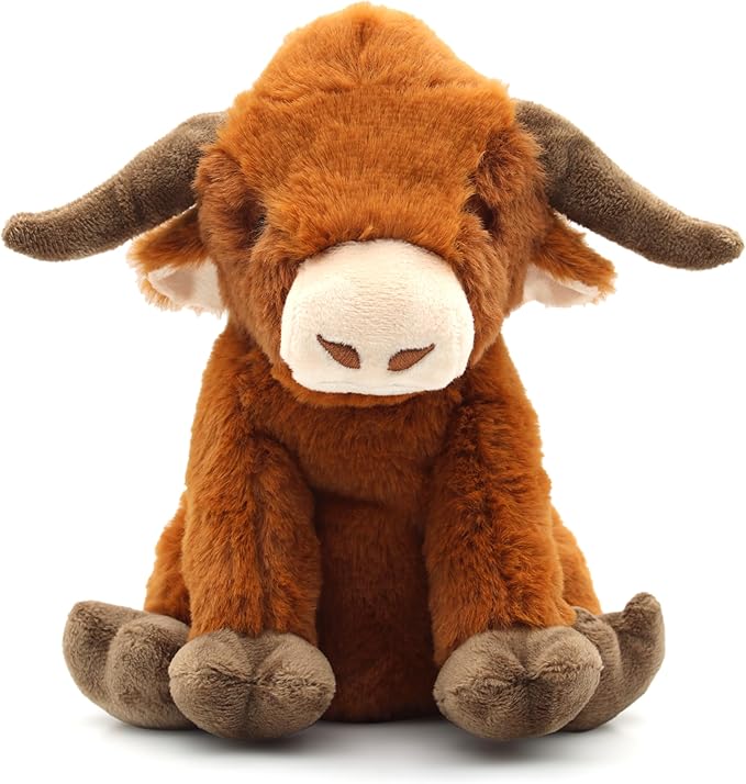 Squeaky Dog Toys, Highland Cow Stuff Dog Push Toys Interactive Puppy Toys with to Keep Them Busy,Highland Cow Decor Gifts