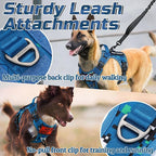 rabbitgoo Tactical Dog Harness for Large Dogs, No Pull Military Service Vest with Handle & Molle, Easy Control for Training Walking, Adjustable Reflective Straps, Blue Camo, XL