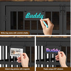 EasyCom 42"/41"/33" Dog Crate Furniture with Name Tag, XL Heavy Duty Dog Kennel Indoor for Large and Medium Dogs, Double-Doors Sturdy Dog Cage for Anxiety Dog, Decorate House as TV Stand