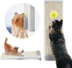 SVD.PET Cat Scratching Post, Natural sisal Pad Cat Scratching Board, Kitten Scratcher w/Replaceable Natural sisal Pad & Self-Groom Brush, Wall Mounted or Floor Use, Cat Toys Included(20x6.5)