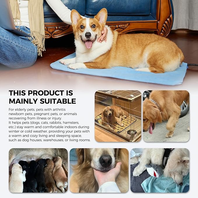 Pet Heating Pad for Dogs & Cats - Microwave Safe, Large Size for Back Pain,Neck Pain Relief, Arthritis, Sciatica, and Muscle Spasms- Portable and Versatile for Home and Travel Use