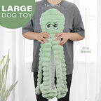 Prime Pets Dog Toys for Large Dogs, 27” Extra Large Plush Octopus Dog Toy, Crinkle Squeaky Dog Toy for Small Medium Large Breeds, Interactive Stuffed Chew Toys to Keep Them Busy, Green