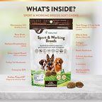 NaturVet Sport Breed Supplement- for Joint Support, Digestion, Skin, Coat Care- Dog Multivitamins with Minerals, Omegas, PlaqueOff- Wheat-Free Vitamins for Dogs- Sport and Working Breed- 50 Soft Chews
