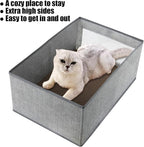 Kichwit Large Cat Scratching Pads, 3pcs Cat Scratcher Cardboard with a Box, Reversible Cat Scratching Board,16.5" x 11.7" (Large)