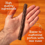 Happy Howie's Woof Stix - Healthy Dog Treats, Flavorful Slow Cooked Beef Stick, Natural Ingredients, Hormone Free - Beef, 80 Count (Pack of 1)