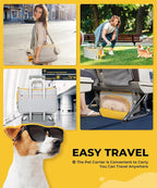 Small Dog Sling Carrier, Front Facing Dog Carrier Sling, Hands Free Pet Carriers Bag with Padded Adjustable Strap and Poop Dispenser Machine Washable for Small Dogs Cats Travel Outdoor-Grey
