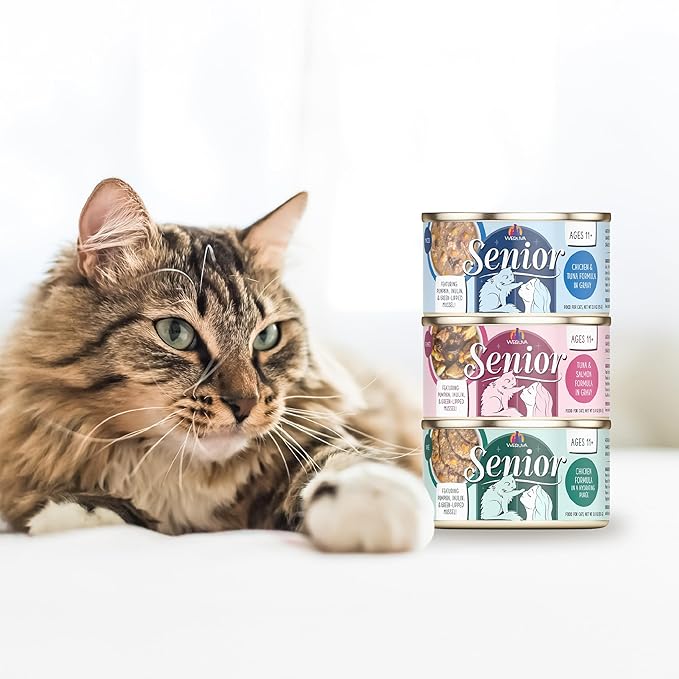 Weruva Senior Cat Food, Chicken in a Hydrating Purée, 3oz Can, Pack of 12
