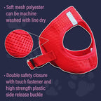 DOGGIE DESIGN American River Ultra Choke-Free Mesh Dog Harness Red (X-Large)