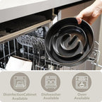 Ceramic Slow Feeder and Water Bowl Set for Medium and Large Dogs, Ceramic Dog Bowls Elevated with Wooden Stand, 2.0 Cups Dog Slow Feeder(30oz) and 70oz Water Bowl Set, Black