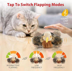 Gigwi Flapping Bird Cat Toy, Hangable Flying Bird Cat Toys for Indoor Cats, Interactive Motion Activated Chirping Cat Toy, Automatic Beating Wings with Catnip