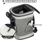 JESPET & GOOPAWS Pet Backpack Carrier for Small Dog, Puppy, Soft Carrier Backpack Ideal for Traveling, Hiking, Walking and Outdoor Activities with Family (Smoke Grey)