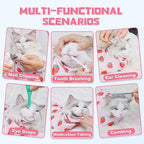 Supet Cat Wrap for Cutting Nails, 2025 Self-Adherent Cat Grooming Wrap, Anti-Escape Calming Cat Swaddle Wrap for Medicine, Nail Clipping, Teeth Brushing, Ear Cleaning