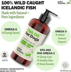Deley Naturals Dog Fish Oil Icelandic 2X Omega - Dog Itching Skin Relief with Omega 3 6 9 for Allergies, Coat & Heart - Omega 3 Fish Oil for Dogs Skin Irritation - 16oz Omega Oil for Dogs Made in USA