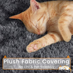 Yaheetech XL Cat Tree, 72in Multi-Level Cat Tower with 2 Cozy Caves, 3 Soft Perches, Scratching Posts, Board, and Dangling Ball, Pet Furniture Play House for Kittens/Cats, Dark Gray