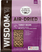 Earth Animal Wisdom Air Dried Dog Food | Turkey Recipe Premium Natural Dog Food | All Breeds & Ages | Made in The USA | 8 Pound Bag