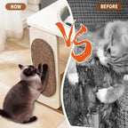 Modern Cat Tree for Indoor Cats with Sisal Rope Scratching Posts, Hand-Woven Cat Condo & Top Perch, Space Capsule Cats Nest, Cute Cat Tree with Interactive Cat Toy