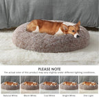 JOLLYVOGUE Dog & Cat Bed, Calming Anti-Anxiety Pet Bed for Small Dogs, Fluffy Donut Cushion for Small and Medium Pets (20")