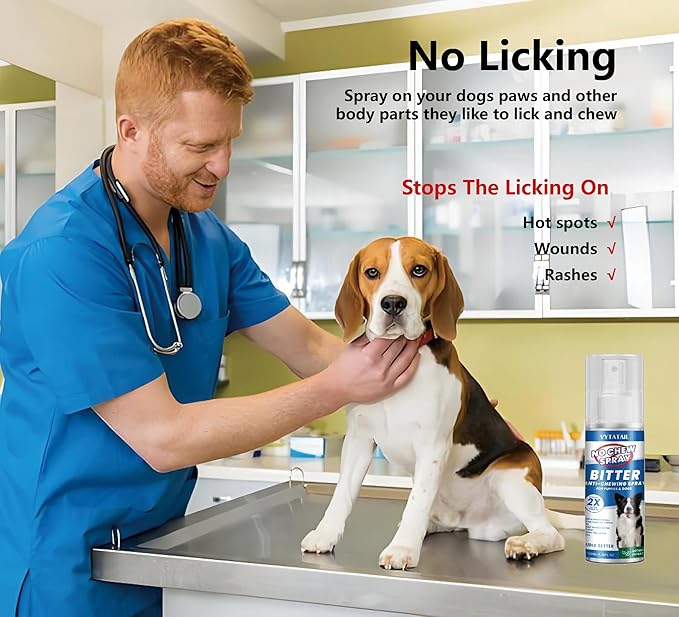 No Chew Spray for Dogs, No Chew Deterrent to Stop Chewing Furniture & Licking Hot Spots, Natural & Alcohol-Free, Indoor/Outdoor Use (2 X 3.38 fl oz)