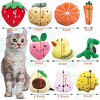 10 Pcs Catnip Toys for Indoor Cats Xmas Interactive Plush Stuffed Kitten Chew Bite Toys Kitty Cat