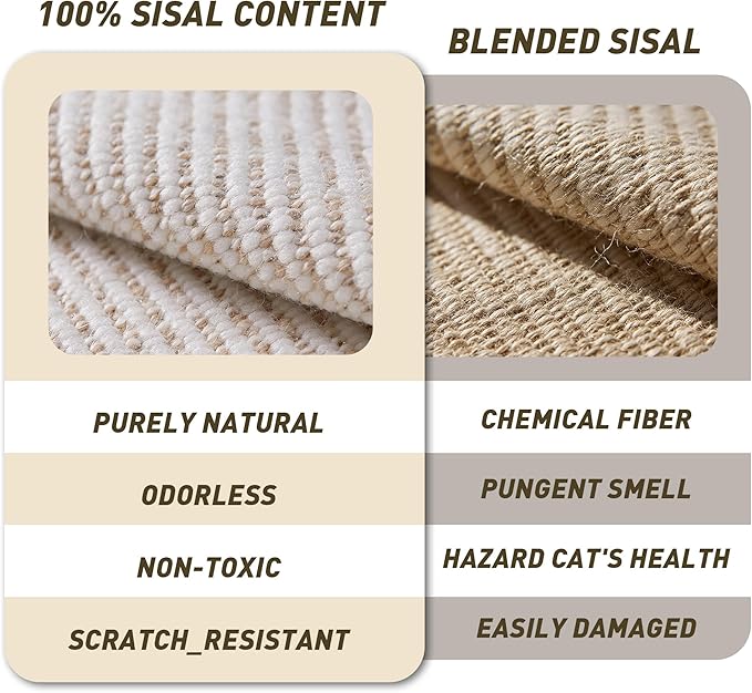 Extra Large Cat Scratcher Bed Lounge for Indoor Cats – Sisal Giant Curved Scratch Pad, Cat Lounger Couch Chair, Kitty Scratching Post and Hammock, Feline Furniture, Play Board for Kittens (X-Large)