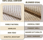 Extra Large Cat Scratcher Bed Lounge for Indoor Cats – Sisal Giant Curved Scratch Pad, Cat Lounger Couch Chair, Kitty Scratching Post and Hammock, Feline Furniture, Play Board for Kittens (X-Large)